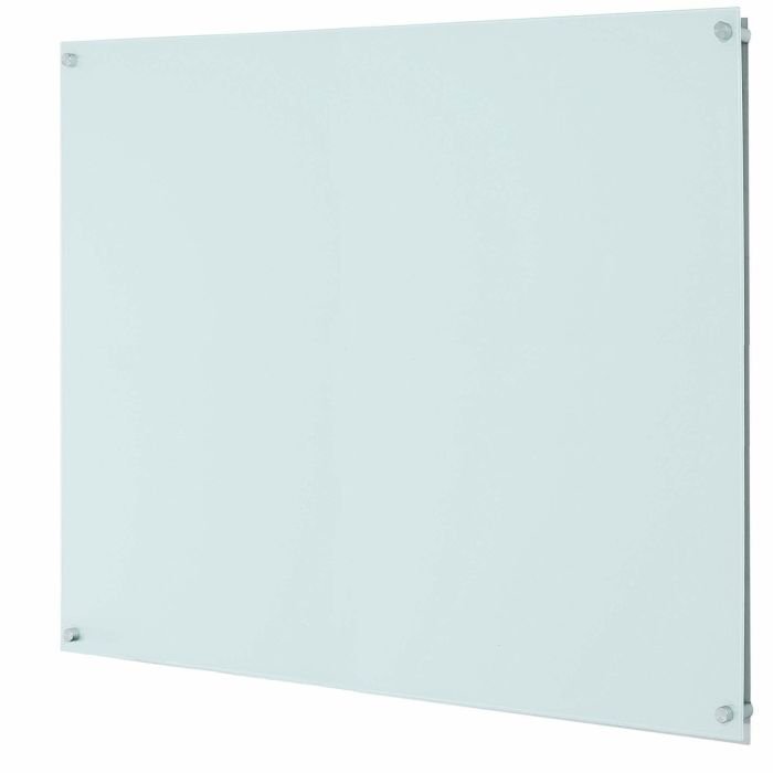 ClearVision frameless glass markerboard on satin stand-off mounts